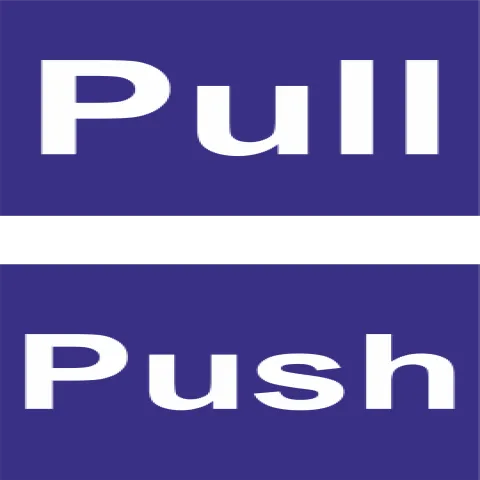 Push Pull stickers for doors