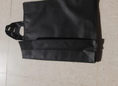Black Non woven Bag 18x16 in size with loop handle-1