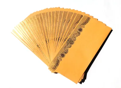 Pack of 25: Fancy Envelop Golden Biscuit Colour
