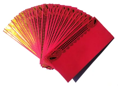 Pack of 25: Fancy Envelop Red Colour