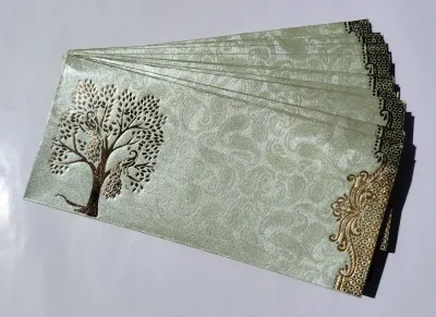 Pack of 25: Fancy Envelop Green Colour