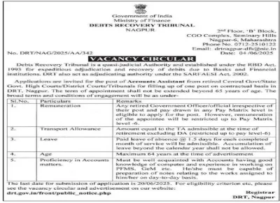 DRT, Accounts Assistant