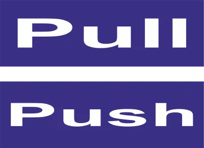 Push Pull stickers for doors